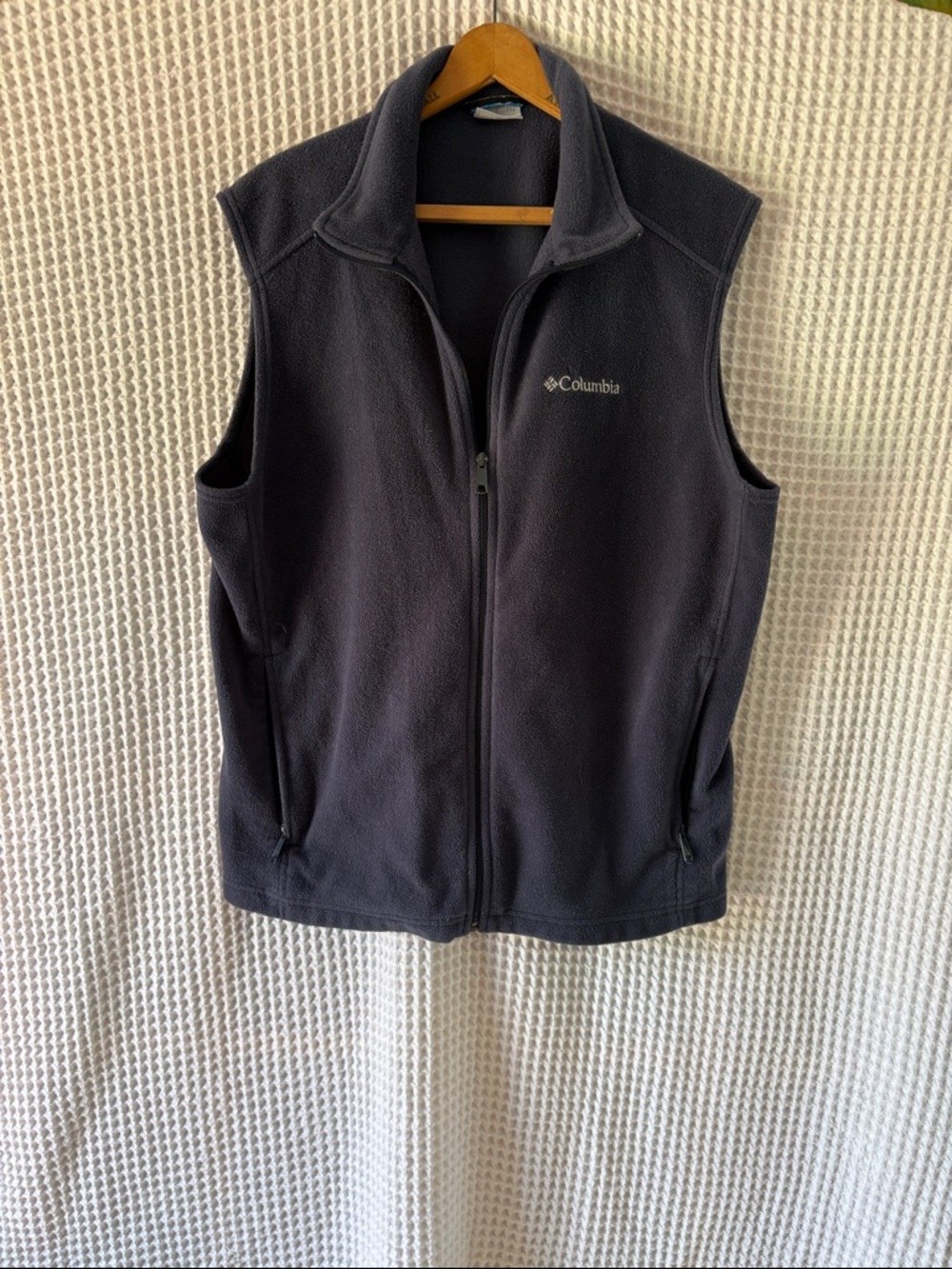 Columbia Dark Navy Full-Zip Fleece Vest